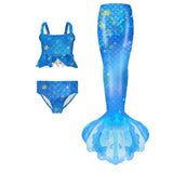 Kid Girl Mermaid Swimsuit Fish Tail Show Bikini Swimsuit