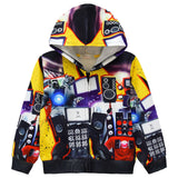 Kid TV Man Toilet Man Digital Print Zipper Hooded Coat Jacket