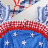 Baby Girls Summer Independence Day Flying Sleeves Suspender Dresses