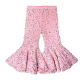 3M-6T Kid Baby Girls Fashion Stretch Sequins Flared Pants