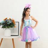 Kid Baby Girl Princess Mermaid Bow Tutu Dresses