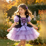 Kids Dress Girls Dress Summer Purple Sweet Cool Princess Dress Halloween Dress
