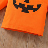 1-6Y Kid Baby Boy Girl Halloween Full Print Loungewear Pajamas Suits 2 Pcs Set
