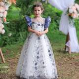 Kid Girl Embroidered Princess Show Piano Performance Dresses