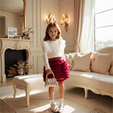 1-6Y Kid Baby Girls Princess Gauze Mesh Long Sleeve 2 Pcs/Set