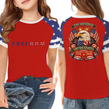 Kid Girl USA Independence Day 250th Anniversary Summer T-Shirt Tops