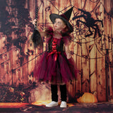 Halloween Kid Girl Costume Witch Festival Performance Dress