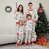 Family Matching Santa Claus Snowman Gingerbread Man Christmas Parent-Child Printed Loungewear Pajamas