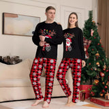 Family Matching Deer Snowflake Plaid Christmas Parent-child Pajamas