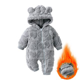 0-18M Baby Infant Fleece Autumn Winter Romper Outerwear
