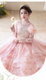 Children's Dress, Pink Host Piano Performance, Girls Are Beautiful