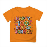 Kid Girl Boy 100 Days of School Print Round Neck Short Sleeve T-shirt Tops