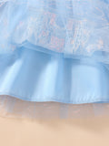 2-8T Kid Baby Girl Casual Mesh Puffy Princess Dresses