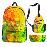 Tie Dyed Large Capacity Students School Bag Waterproof Travel Backpack