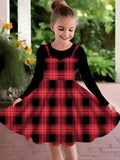2-10T Kid Girl Fake Personalized Long-sleeved Swing Fashion Trend Dresses