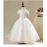 Kid Girl Princess Wedding Fluffy Host Piano Performance Dress