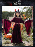 Halloween Costume Kids Vintage Court Style Vampire Witch Costume Little Red Riding Hood