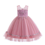 4-14T Summer Kid Girls Fluffy Mesh School Piano Dress