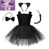 1-8Y Kid Baby Girl Halloween Cartoon Fluffy Dresses