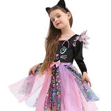 2-10T Kid Girl Witch Cute Pussy Halloween Dresses