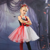 Children's Halloween Costumes Clown Revival Show Tutu Festival Party Clown Girl