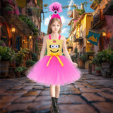 Kid Baby Girl Halloween Minions Party Performance Puffy Dresses