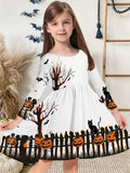 Girls Dress Romantic Color Playful Cartoon Cute Girls Dress