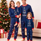 Family Matching Parent-child Pajamas Fashion Crew Neck Print Pajamas Loungewear