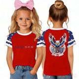 Kid Girl USA Independence Day 250th Anniversary Summer T-Shirt Tops
