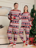 Family Matching Snowman Deer Printed Flower Loungewear Pajamas Set