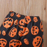 1-6Y Kid Baby Boy Girl Halloween Full Print Loungewear Pajamas Suits 2 Pcs Set