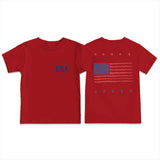 Kid Boy Girl USA Independence Day Printed Crew Neck Short Sleeve T-Shirt