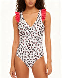 Family Matching Leopard Print One-piece Swimsuit