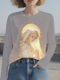 2-10T Kid Baby Girl Fashion Versatile Digital Printing Shirts