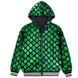 1-12T Kid Baby Girl Boy Plaid Sequins Halloween Party Coats Jacket