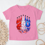 Kid Boy Girl USA Independence Day Fashion Short Sleeve T-Shirt Summer Top