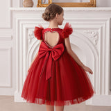 2-8T Kid Baby Girl Flying Sleeve Princess Birthday Party Performance Dress