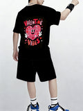 2026 New Sports Style Round Neck Short-sleeved Shorts Set Is Loose and Comfortable