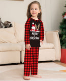 Family Matching Letter Plaid Printed Christmas Parent-child Loungewear Pajamas