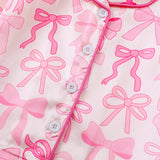 1-8T Kid Baby Girl Bow Sweet Casual Long Sleeve Christmas Pajamas