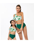 Family Matching Parent-child Split High Waist Bikini Swimsuit
