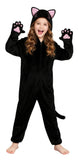 Kid Baby Girl Halloween Costume Black Animal Cat Rompers