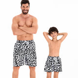 Family Matching Father Son Elastic Waistband Swimming Shorts Trunks Swimsuits