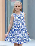 Sleeveless Crew Neck Vest Dress Fashion 3d Print Kids Girl