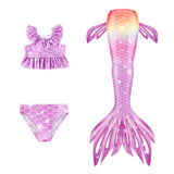 Kid Girls Swimming Mermaid Tail Swimsuits Swimwear
