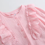 Kid Baby Russian Girls Cotton Flying Sleeve 2 Pcs Set