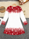 Kid Girl Christmas Autumn Winter Long Sleeve 3D Dresses For 3-12Y