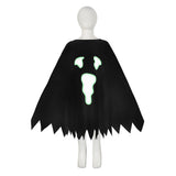 Halloween Children's Costume White Black Luminous Ghost Glow Cloak Shawl Party Dress Up