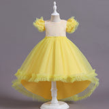 Kid Girl Piano Performance Birthday Fluffy Dresses