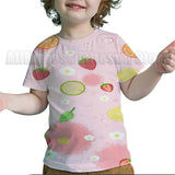 Kid Baby Boy Girl Fun Fruit 3D Digital Printing Casual Short Sleeve T-Shirt